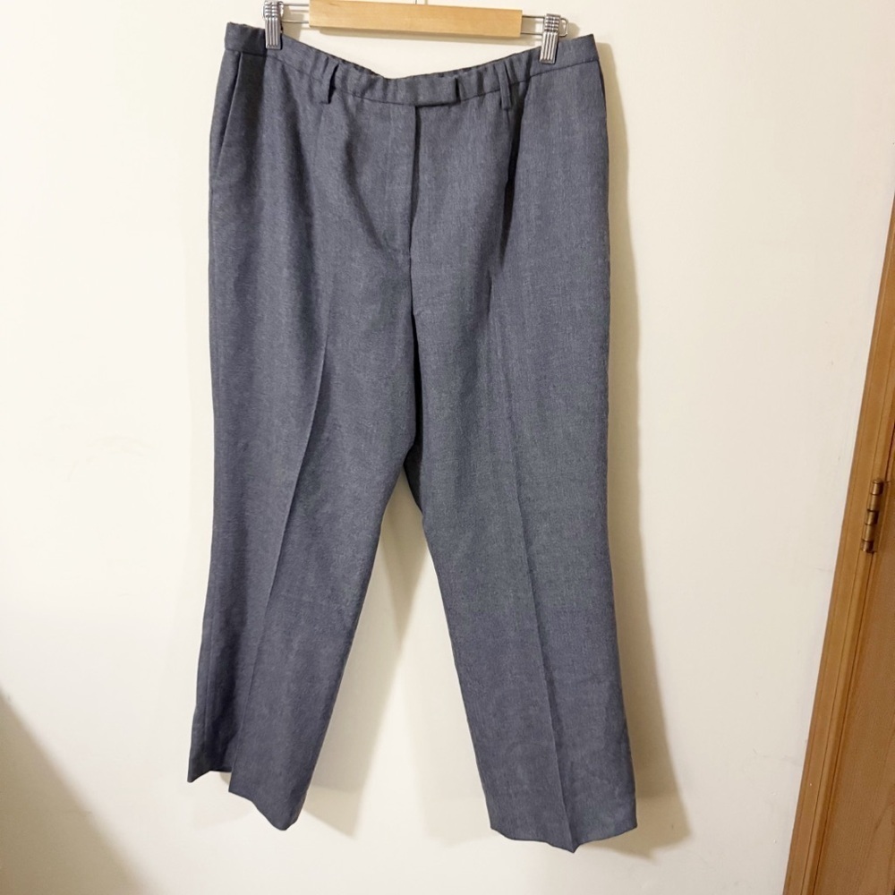 Pendleton Womens Petite 100% Virgin Wool Gray Pants Size 16 Office Business